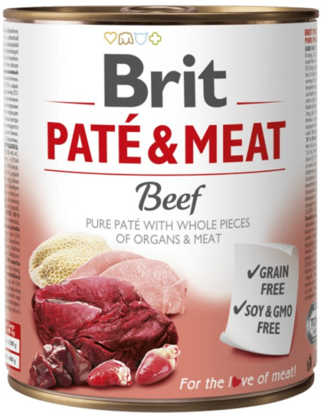BRIT DOG PATE & MEAT BEEF 800 GR