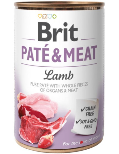 BRIT DOG PATE & MEAT LAMB 400 GR
