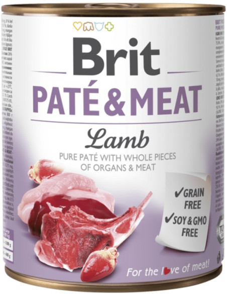 BRIT DOG PATE & MEAT LAMB 800 GR