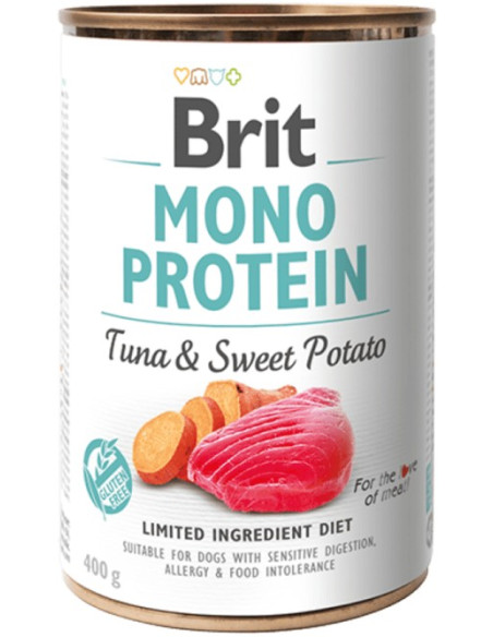 BRIT DOG MONO PROTEIN TUNA & SWEET POTATO 400GR