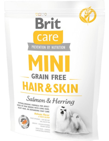 BRIT CARE DOG MINI GRAIN FREE HAIR & SKIN 400G