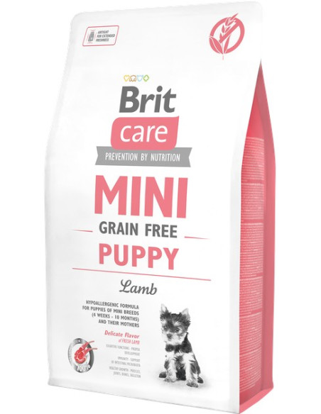 BRIT CARE DOG MINI PUPPY GRAIN FREE LAMB 2 KG