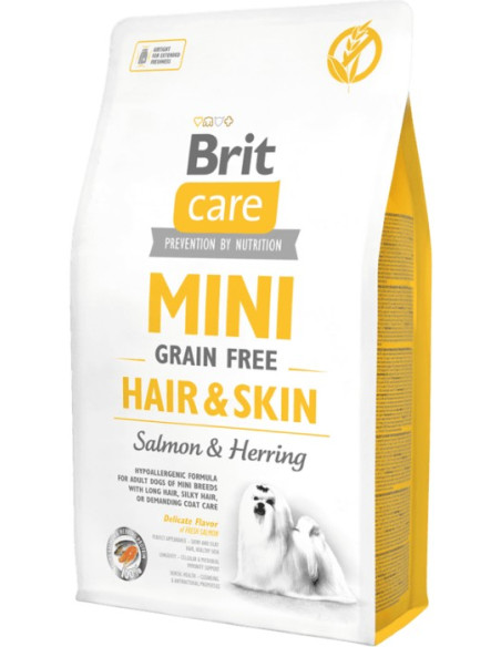 BRIT CARE DOG MINI GRAIN FREE HAIR & SKIN 2 KG