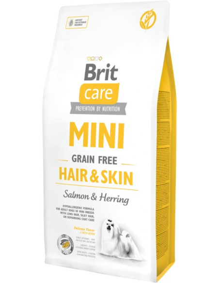 BRIT CARE DOG MINI GRAIN FREE HAIR & SKIN 7 KG