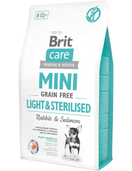 BRIT CARE DOG MINI GRAIN FREE LIGHT & STERILISED 2 KG