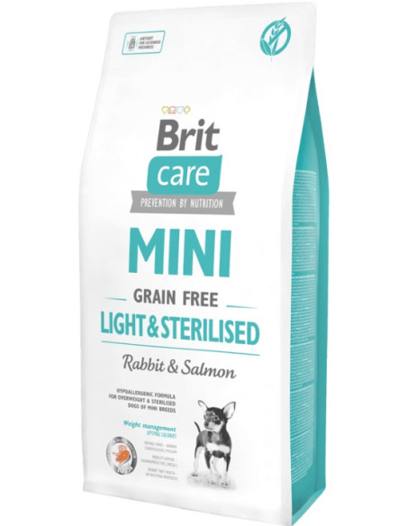 BRIT CARE DOG MINI GRAIN FREE LIGHT & STERILISED 7 KG