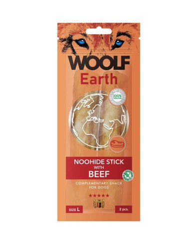 WOOLF EARTH STICKS WITH BEEF L 85GR (10UDS)