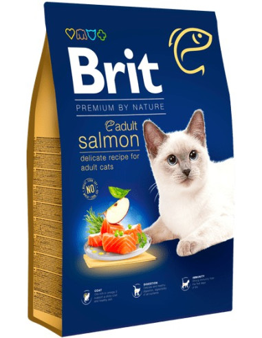 BRIT PREMIUM CAT BY NATURE ADULT SALMON 8 KG