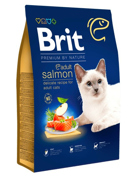 BRIT PREMIUM CAT BY NATURE ADULT SALMON 8 KG