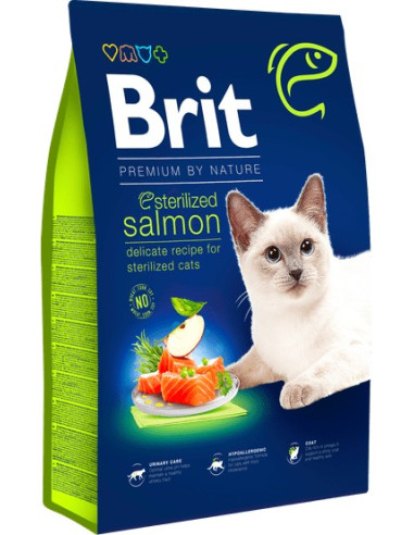BRIT PREMIUM CAT BY NATURE STERILIZED SALMON 8 KG