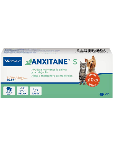 ANXITANE S GATO Y PERRO <10KG 30 COMP.