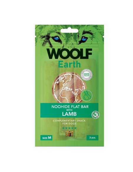 WOOLF EARTH FLAT BAR WITH LAMB M 90GR (10UDS)