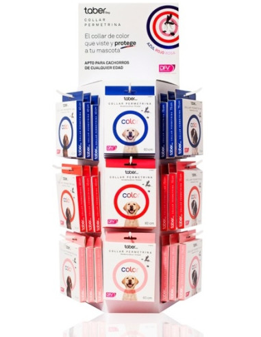 EXPOSITOR TABERDOG (9 COLLARES POR MEDIDA Y COLOR) (27UD)