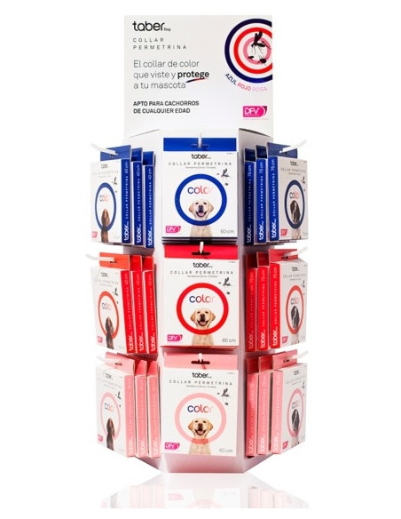 EXPOSITOR TABERDOG (9 COLLARES POR MEDIDA Y COLOR) (27UD)