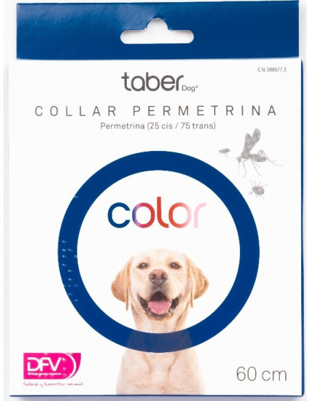 TABERDOG COLLAR PERMETRINA AZUL 60 CM