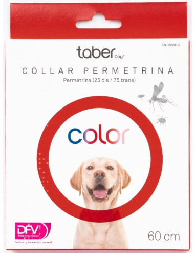 TABERDOG COLLAR PERMETRINA ROJO 60 CM