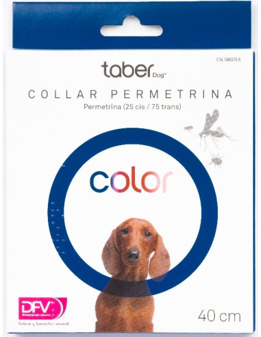 TABERDOG COLLAR PERMETRINA AZUL 40 CM