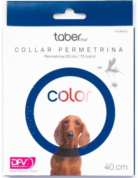 TABERDOG COLLAR PERMETRINA AZUL 40 CM