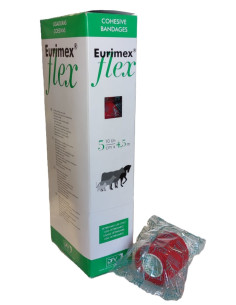 VENDAS EURIMEX FLEX 4,5CMX5CM ROJO 10UD