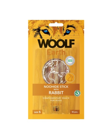 WOOLF EARTH STICKS WITH RABBIT S 90GR (10UDS)