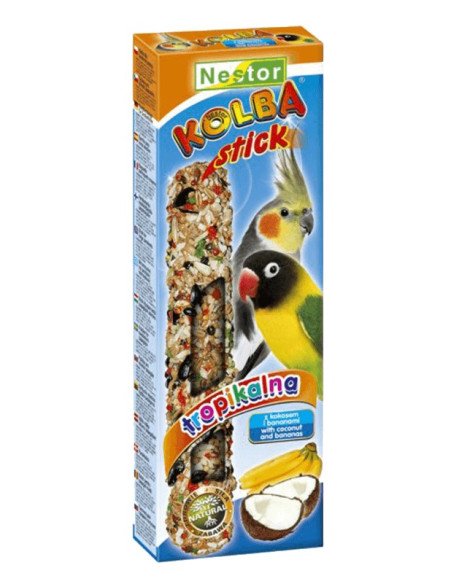 NESTOR STICK FRUTAS TROPICALES AGAPORNIS Y NINFAS 115G (2UNID.)