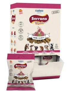 SERRANO SNACKS PARA PERROS CORDERO 25X85GR