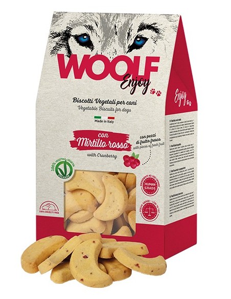 WOOLF GALLETAS CON ARÁNDANOS ROJOS 400GR (6UDS)