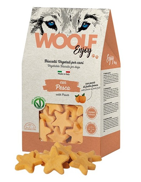 WOOLF GALLETAS CON MELOCOTÓN 400GR (6UDS)