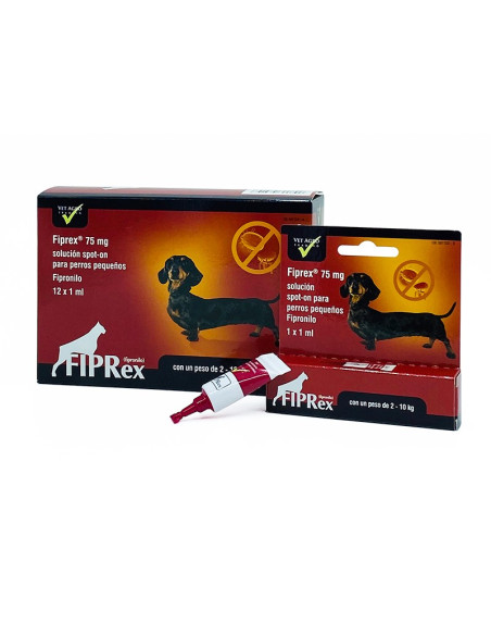 FIPREX PERRO S 12*1 ml/ 75 mg