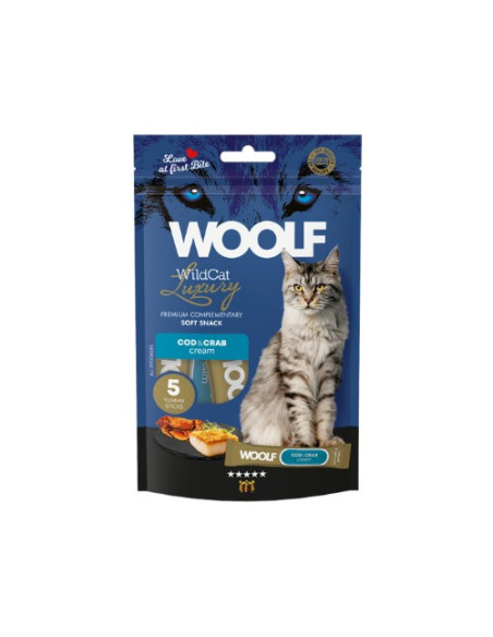 WOOLF WILDCAT LUXURY CREMA BACALAO CON CANGREJO 70GR (5X14GR) (15 DISPLAY)