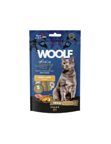 WOOLF WILDCAT LUXURY CREMA CODORNIZ CON CORDERO 70GR (5X14GR) (15 DISPLAY)
