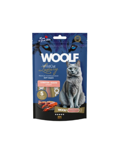 WOOLF WILDCAT LUXURY CREMA LANGOSTA Y CALAMARES 70GR (5X14GR) (15 DISPLAY)