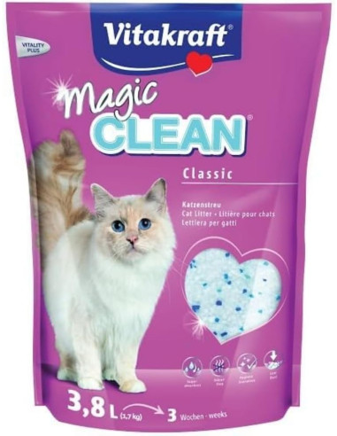 VT MAGIC CLEAN® PERLAS SILICE 3,8L. 1,7 KG. (CAJA DE 8)