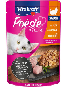 VITAKRAFT BOLSITA POÉSIE® DELICE CON JUGOSA PECHUGA DE PAVO 85 G (CAJA DE 23)