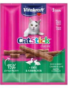 VT CAT STICK® PATO Y CONEJO 18 G  (3 UDS.) (CAJA DE 20)