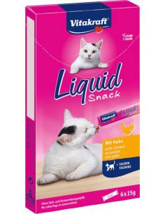 VT CAT LIQUID SNACK POLLO CON TAURINA 90 G (CAJA DE 11)