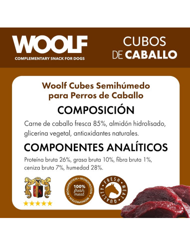 WOOLF SEMIHUMEDO MONOPROTEICO CABALLO 100GR