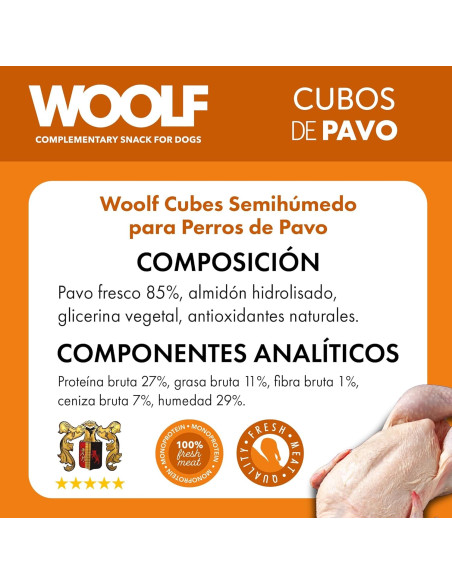 WOOLF SEMIHUMEDO MONOPROTEICO PAVO 100GR