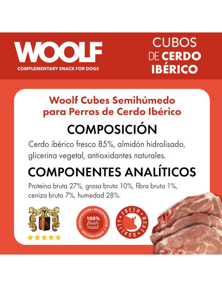 WOOLF SEMIHUMEDO MONOPROTEICO CERDO IBERICO 100GR