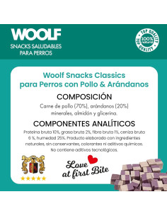 WOOLF CHICKEN WITH BLUEBERRY BITES 100GR (CAJA 10UD) 2