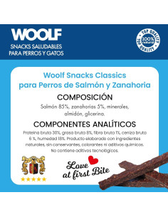 WOOLF SALMON WITH CARROT STRIPS 100GR (CAJA 10UD) 2