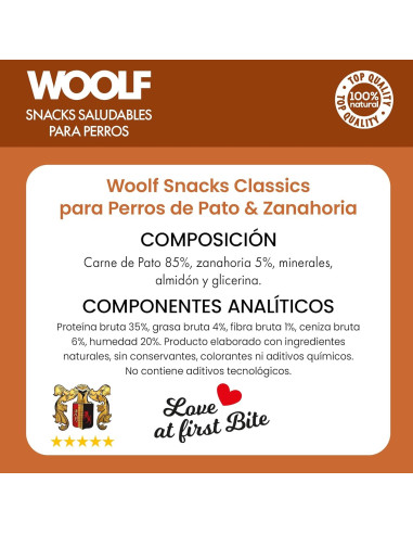 WOOLF BIG BONE OF DUCK WITH CARROT 100GR (10UDS)