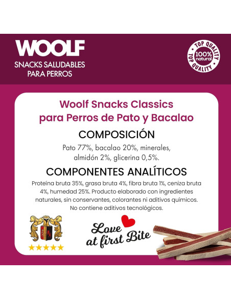 WOOLF SOFT DUCK AND COD SANDWICH LONG 100GR (10UDS)