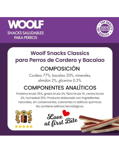 WOOLF SOFT LAMB AND COD SANDWICH LONG 100GR (10UDS)