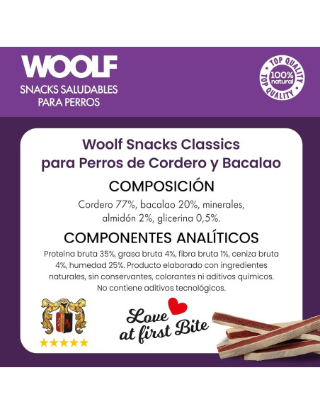 WOOLF SOFT LAMB AND COD SANDWICH LONG 100GR (10UDS)