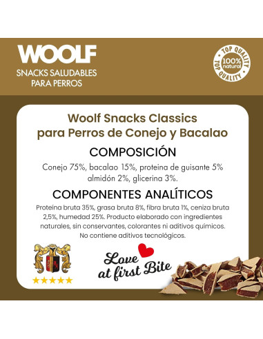 WOOLF RABBIT AND COD TRIANGLE 100GR (10UDS)