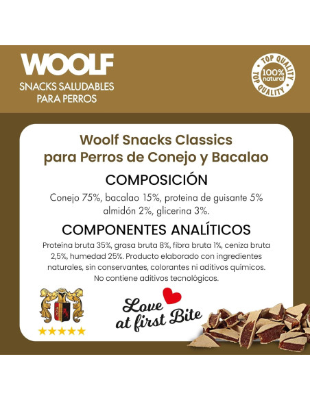 WOOLF RABBIT AND COD TRIANGLE 100GR (10UDS)