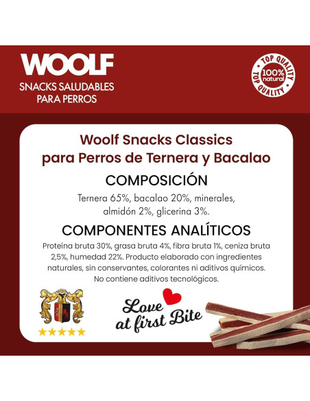 WOOLF LONG BEEF AND COD SANDWICH 100G (10UDS)