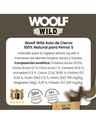 WOOLF WILD ASTA DE CIERVO TALLA S