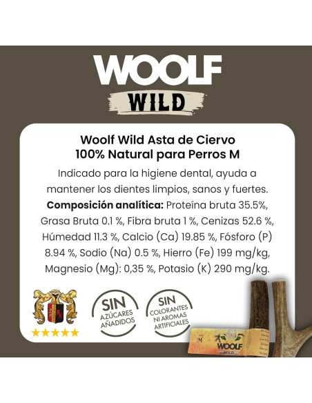 WOOLF WILD  ASTA DE CIERVO TALLA M